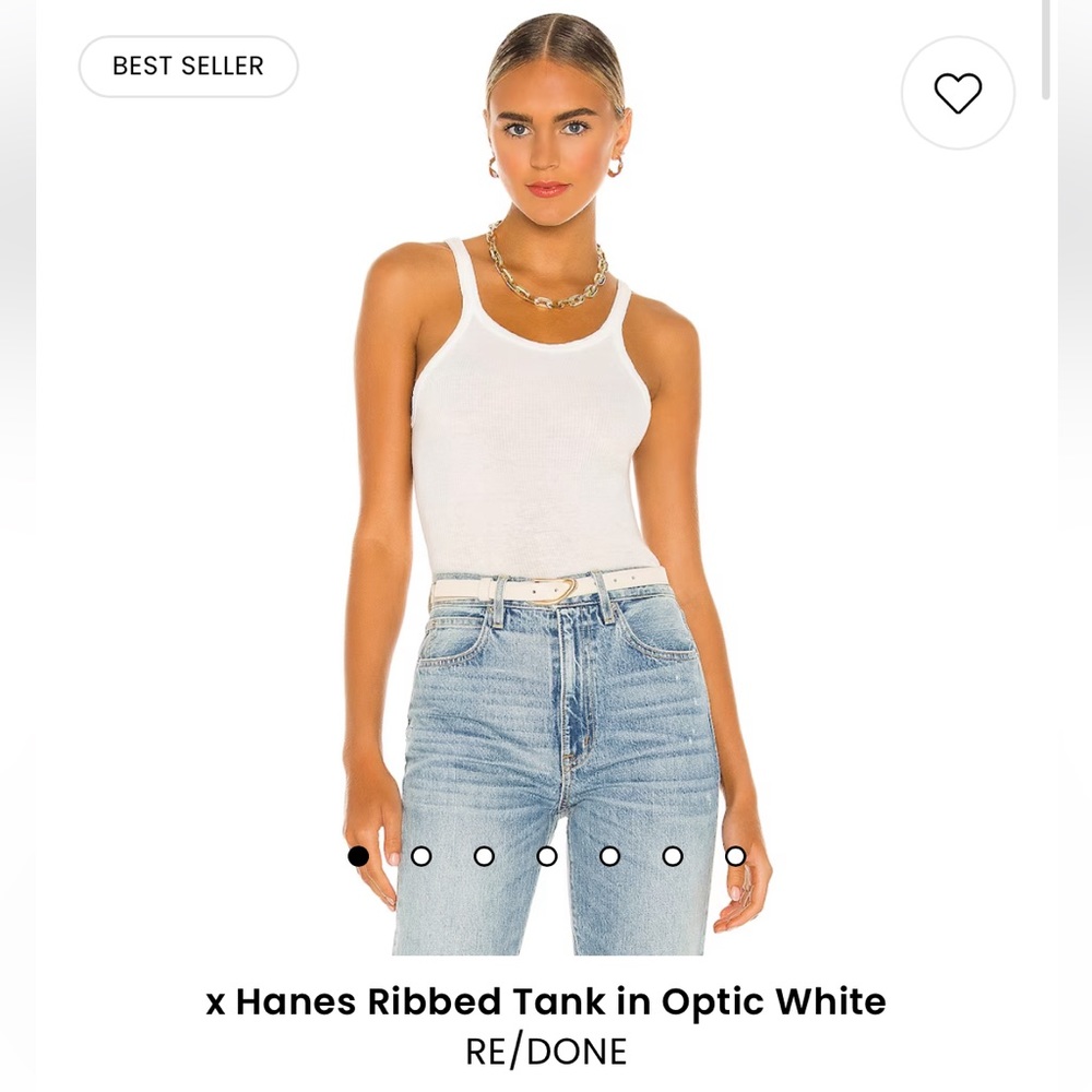 Re/done x Hanes Ribbed Tank